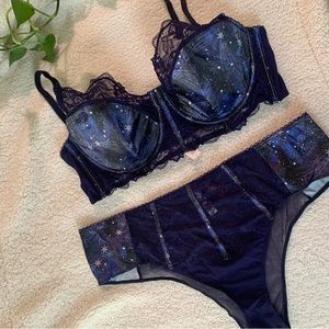 Cosmic Bra + Panty Set from Adore Me 44D / 3XL